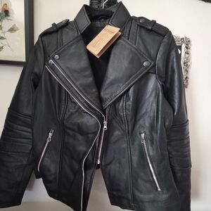 Black Leather Women's Jacket